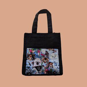 Black Canvas Tote Bag Cotton
